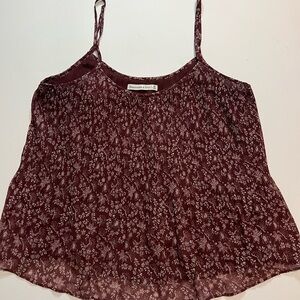 Abercrombie & Fitch Maroon Floral Camisole